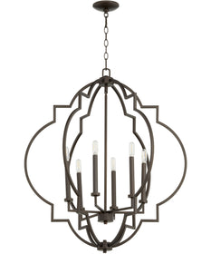 30"W Dublin 6-light Pendant Oiled Bronze