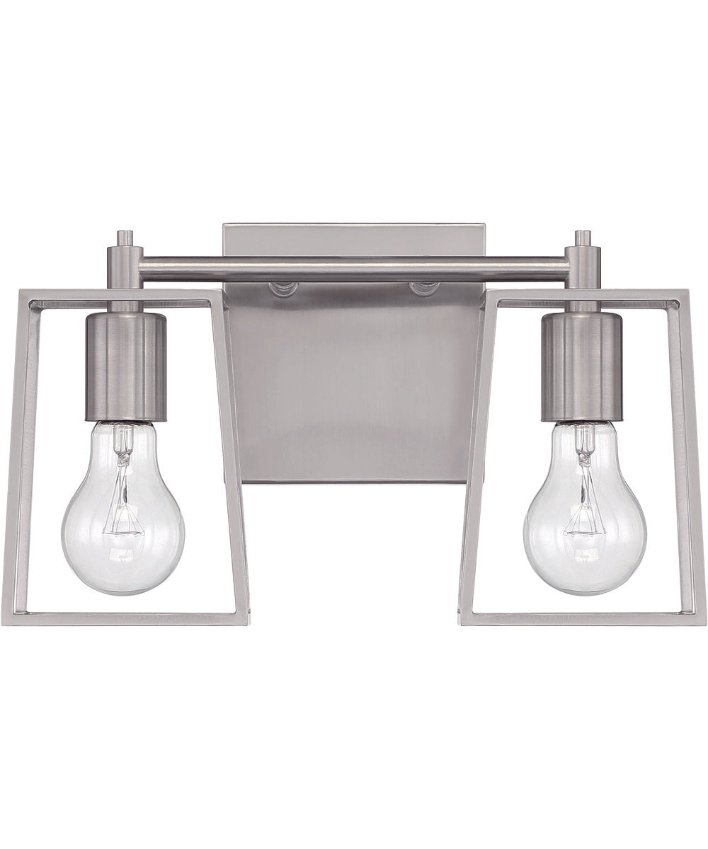 Dunn 2-Light Vanity Brushed Polished Nickel