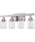 Chicago 4-Light Vanity Brushed Polished Nickel