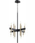 Luxe 16-light Chandelier Textured Black w/ Aged Brass
