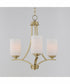 Deven 3-Light Chandelier Satin Brass