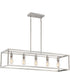 New Harbor 5-light Island Light Brushed Nickel