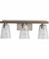 Connor 3-Light Vanity Black Wash and Matte Nickel