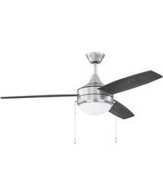 52" Phaze 3 Blade 2-Light Ceiling Fan (Blades Included) Brushed Polished Nickel