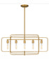 Dupree Small 5-light Island Light Brushed Weathered Brass