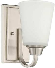 5"W Grace 1-Light Bath Vanity Light/Wall Sconce Brushed Polished Nickel