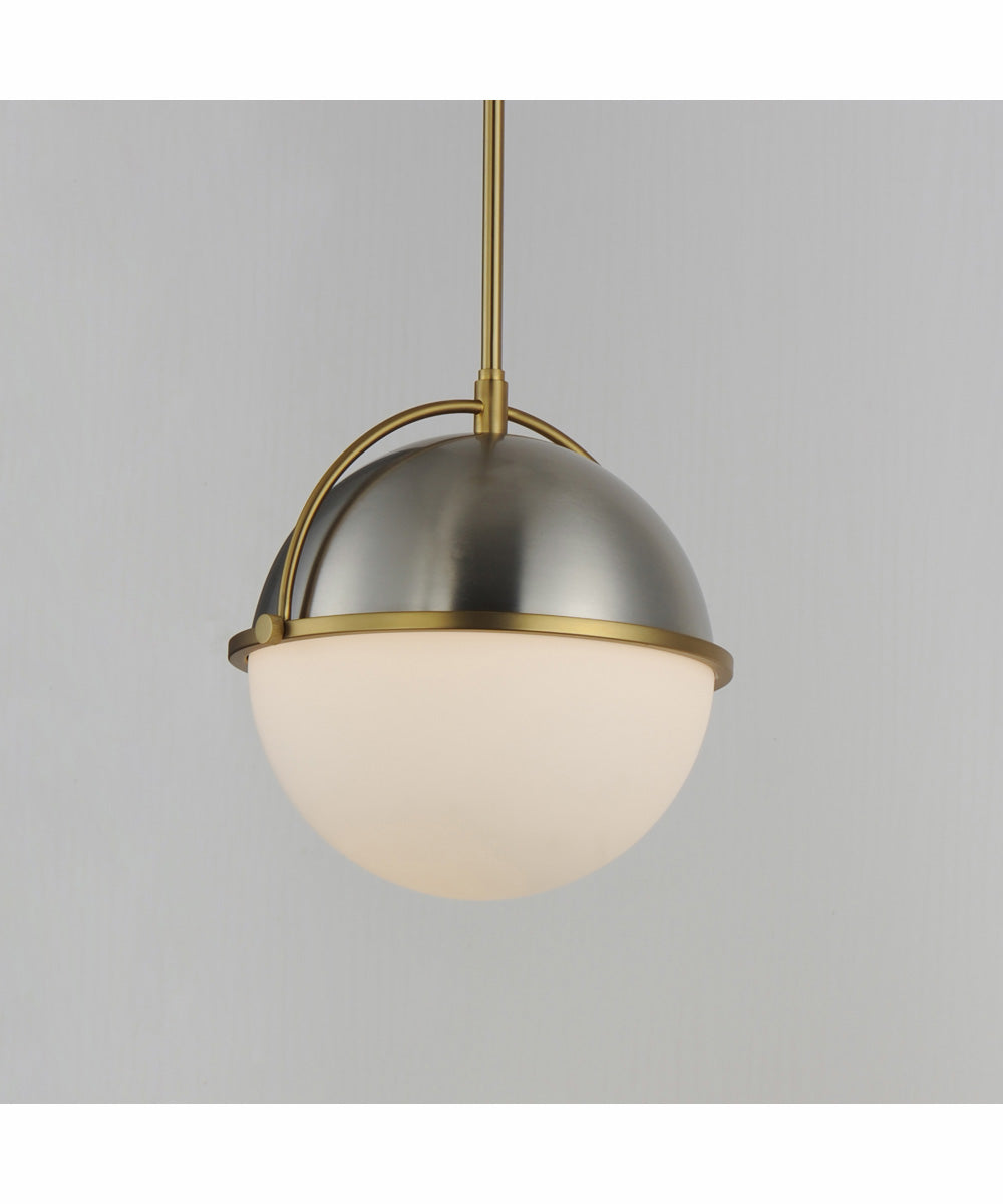 Duke 12 inch Single Pendant Satin Nickel / Satin Brass