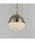Duke 12 inch Single Pendant Satin Nickel / Satin Brass