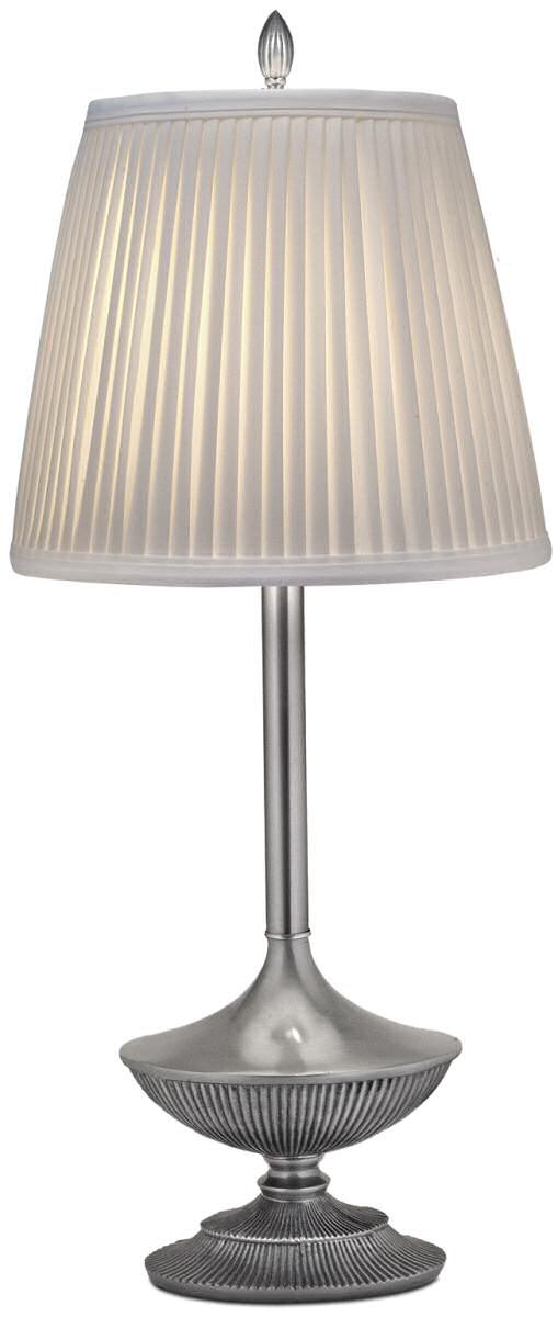 28"H 1-Light Buffet Lamp Pewter