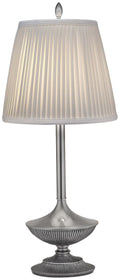 28"H 1-Light Buffet Lamp Pewter