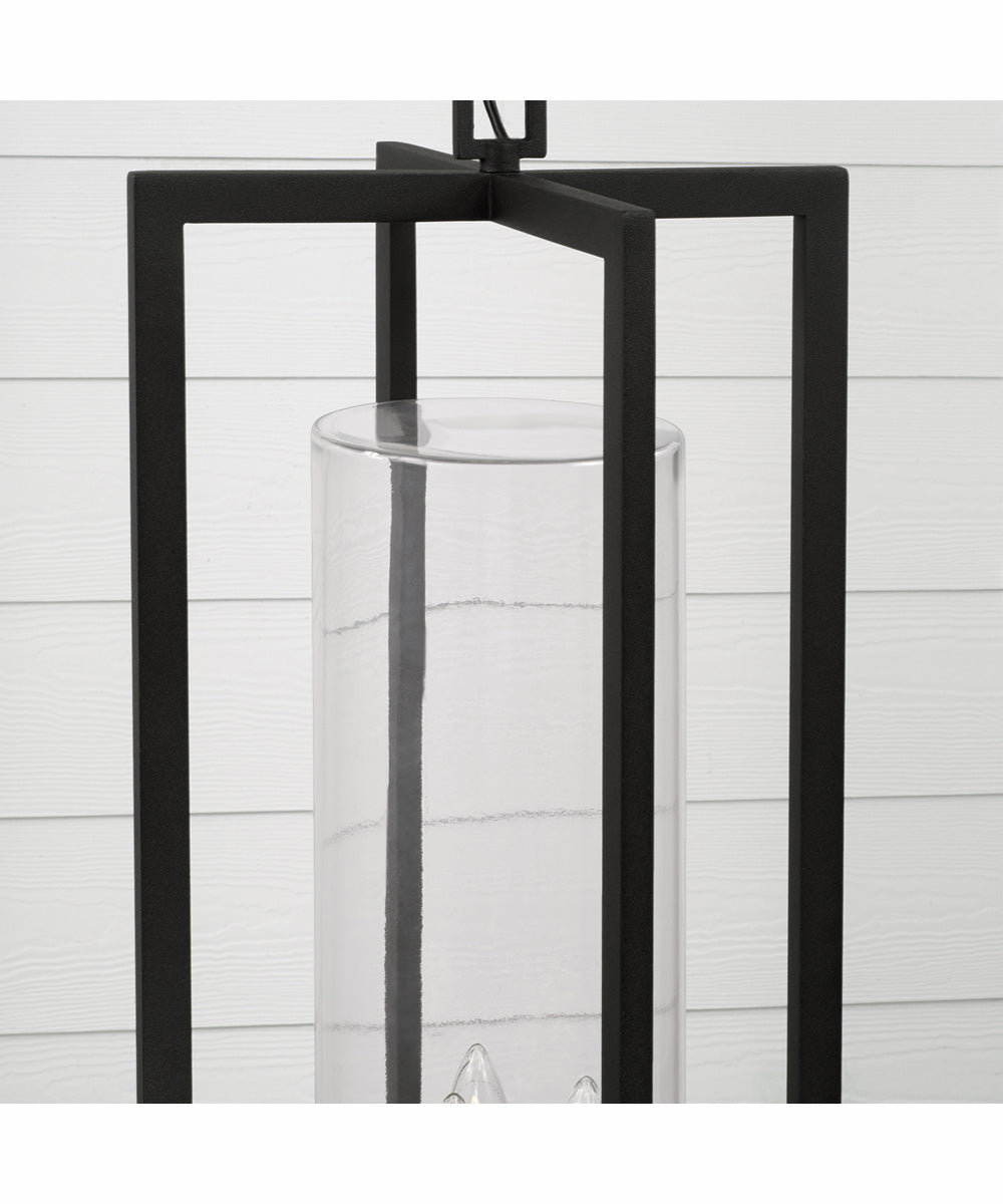 Kent 3-Light Outdoor Hanging-Lantern Rain or Shine - Black