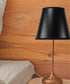 8"W x 7"H Black CLIP ON Empire Hard Back Lampshade with Gold Lining