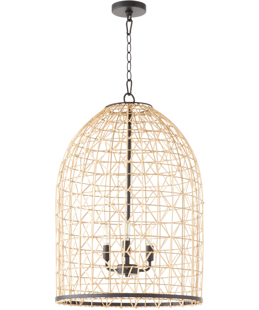 3-light Pendant Matte Black