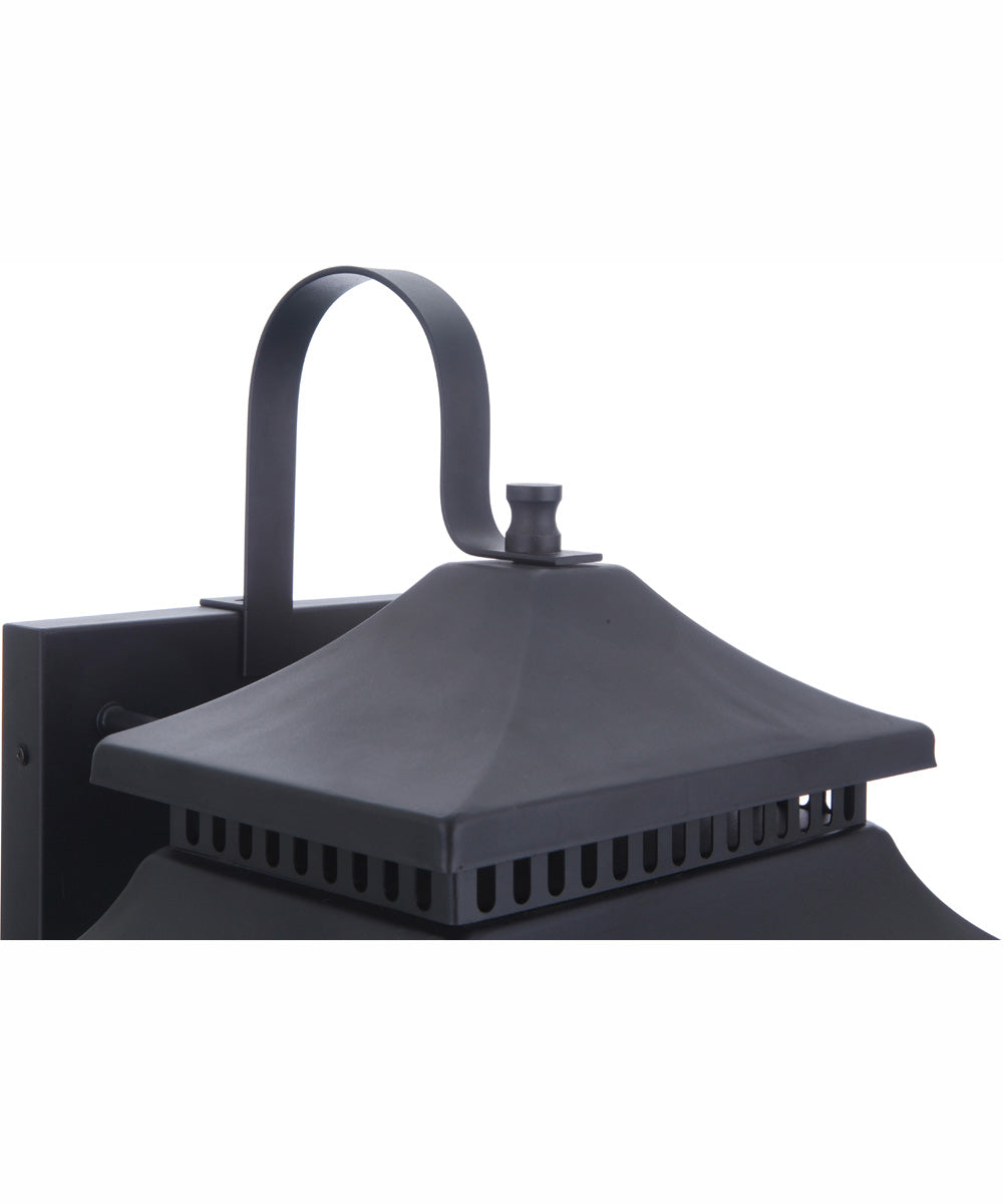 Crossbend 3-Light Outdoor Wall Lantern Matte Black