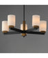 Ruffles 5-Light Chandelier Black / Antique Brass