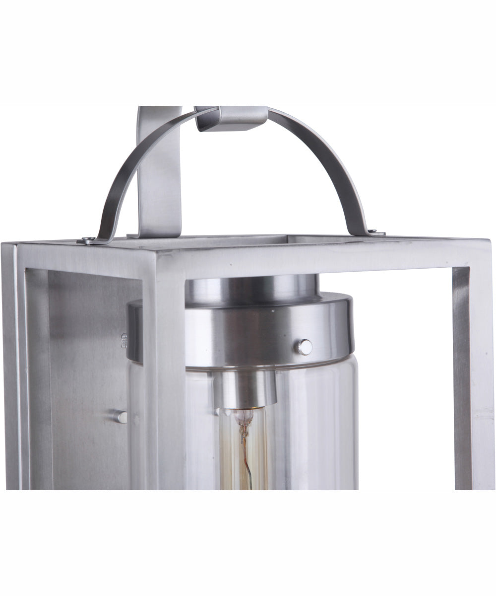 Neo 1-Light Outdoor Wall Lantern Satin Aluminum
