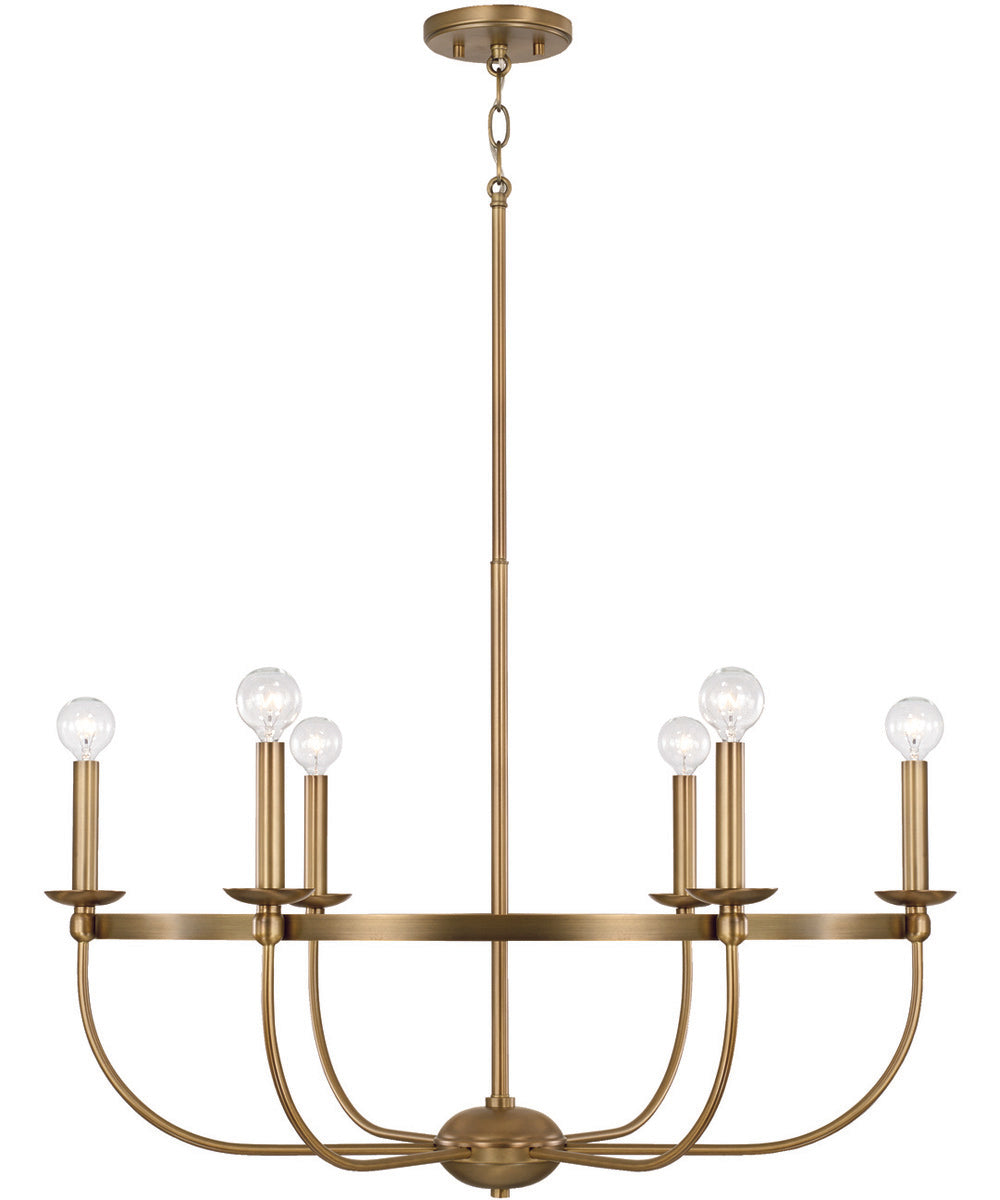 Rylann 6-Light Chandelier Aged Brass