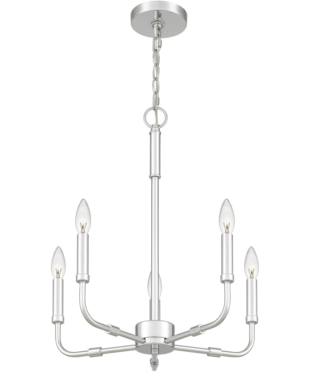 Abner 5-light Chandelier Polished Chrome
