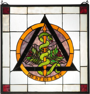 18"H Dentistry Stained Glass Window