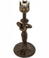 15" High White Tiffany Pond Lily Nouveau Lady Accent Lamp