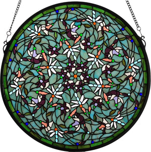 22"H Dragonfly Stained Glass Window