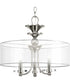 Marche' 3-Light Semi-Flush Convertible Polished Nickel