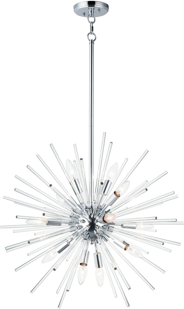 23"W Polaris 12-Light Pendant Polished Chrome