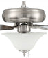 52" Decorator's Choice 2-Light Ceiling Fan Brushed Polished Nickel