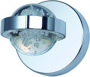 5"W Cosmo LED 1-Light Wall Sconce Polished Chrome