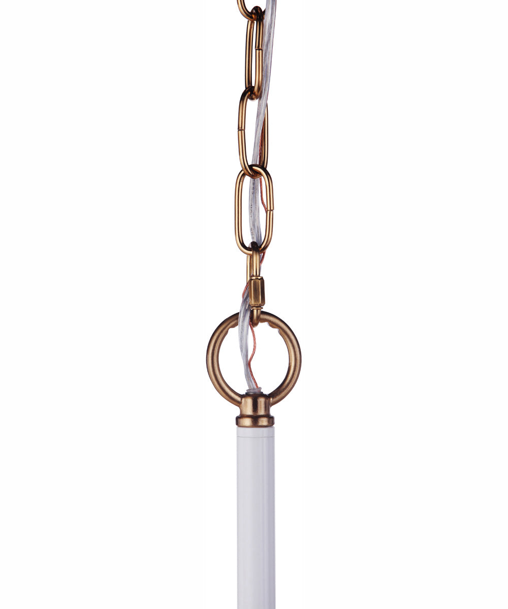 The Reserve 4-Light Foyer Matte White / Satin Brass