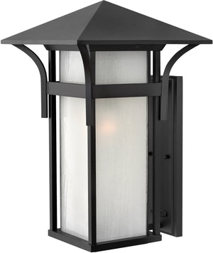 21"H Harbor Outdoor Wall Lantern Satin Black