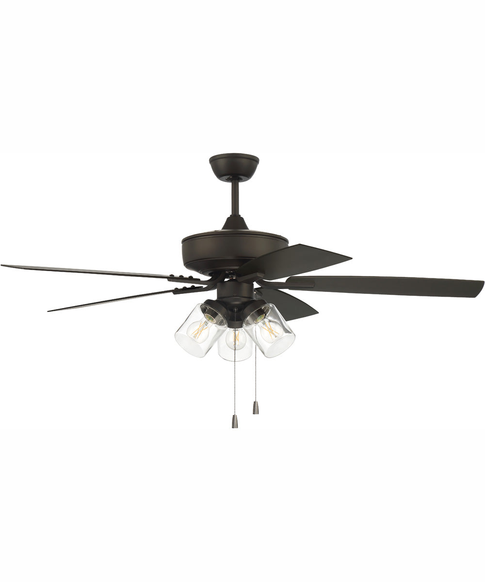 52" Outdoor Pro Plus 104 Clear 3-Light Indoor/Outdoor Ceiling Fan Espresso