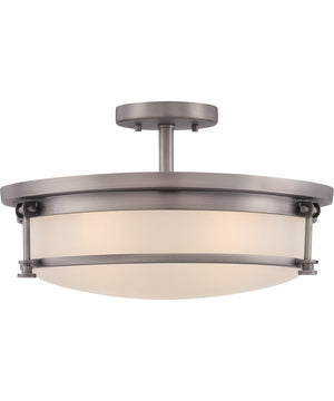 Sailor Large 4-light Semi Flush Mount Antique Nickel