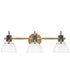Argo 3-Light Three Light Vanity in Heritage Brass