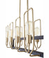 Howe 8-light Chandelier Textured Black w/ Aged Brass