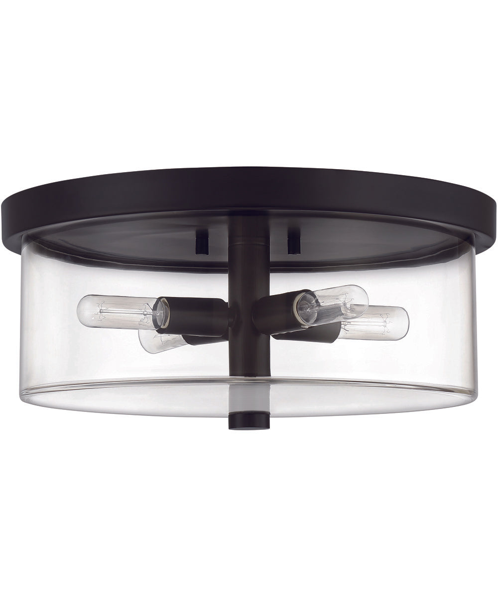 Hailie 4-Light Flush Mount Flat Black