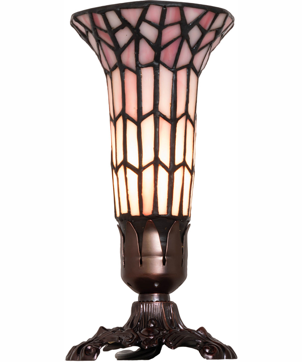 8" High Stained Glass Pond Lily Victorian Accent Lamp