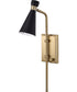 Prospect 1-Light Vanity & Wall Matte Black / Burnished Brass