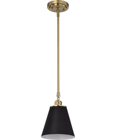Dover 1-Light Pendant Black / Vintage Brass
