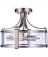 Elliot 3-Light Semi Flush Brushed Polished Nickel