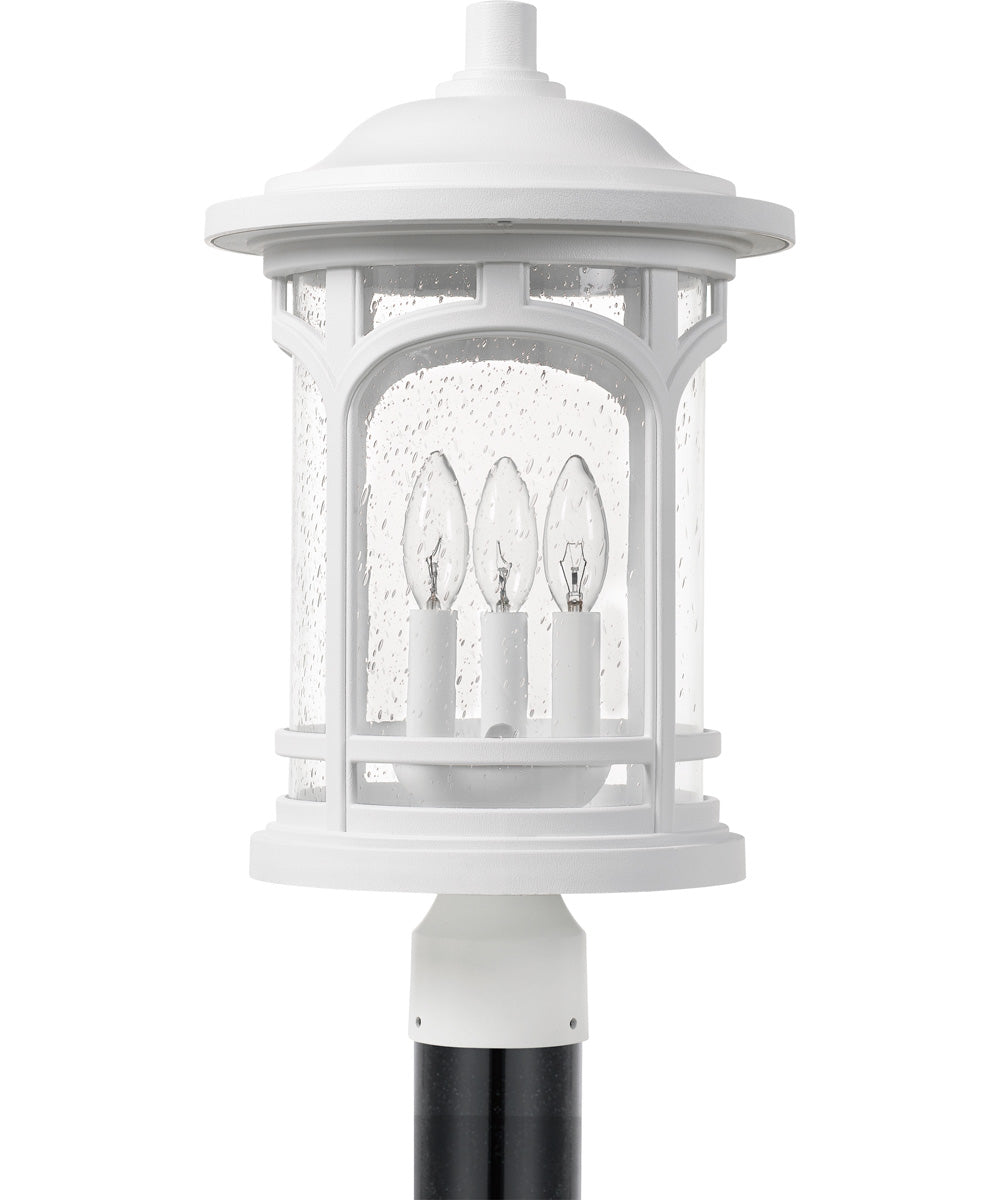 Marblehead Large 3-light Outdoor Post Light  Coastal Armour White Lustre