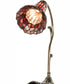 15" High Stained Glass Pond Lily Accent Lamp