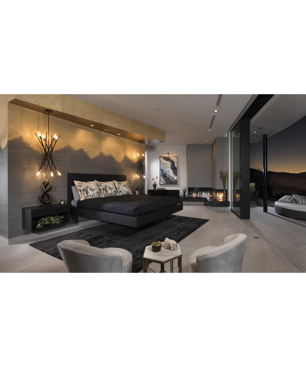 Astra 8-Light Mid-Century Modern Chandelier Light Antique Bronze