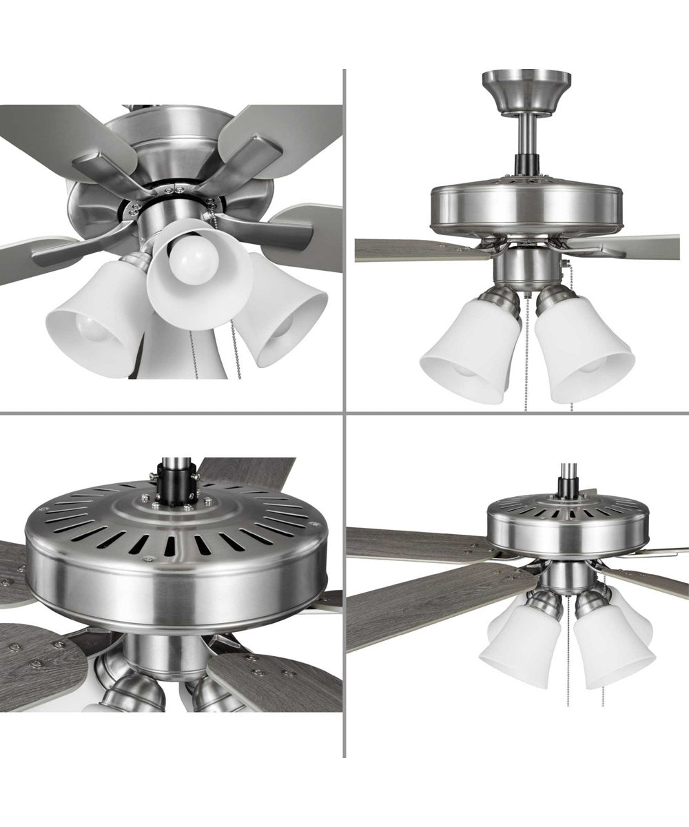 AirPro 52 in. 5-Blade Energy Star Rated Ceiling Fan with LED Light Brushed Nickel