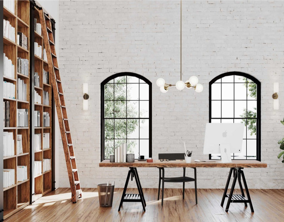 Haas 6-Light Mid-Century Modern Chandelier Brushed Bronze