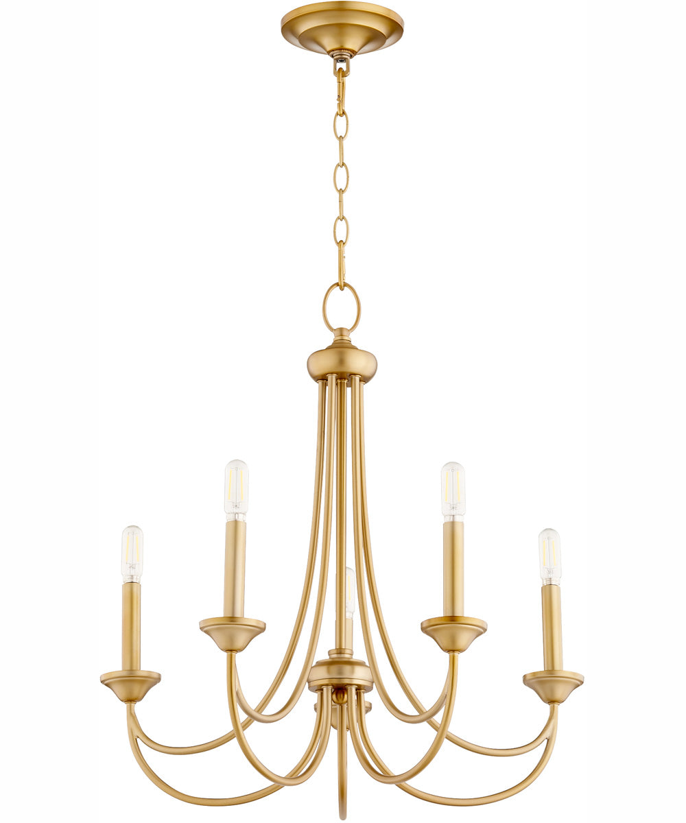 Brooks 5-light Chandelier Aged Brass