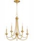 Brooks 5-light Chandelier Aged Brass