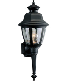 Non-Metallic Incandescent 1-Light Wall Lantern Textured Black