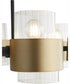 Epsilon 6-light Chandelier Textured Black w/ Aged Brass