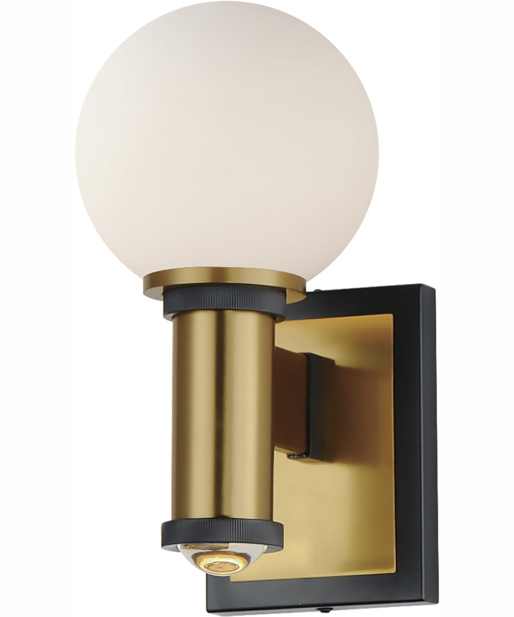 San Simeon 2-Light LED Wall Sconce Black / Natural Aged Brass